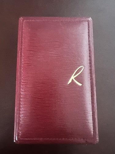 🔴 RE CARLO scatola collier gioiello custodia similpelle rosso bordeaux