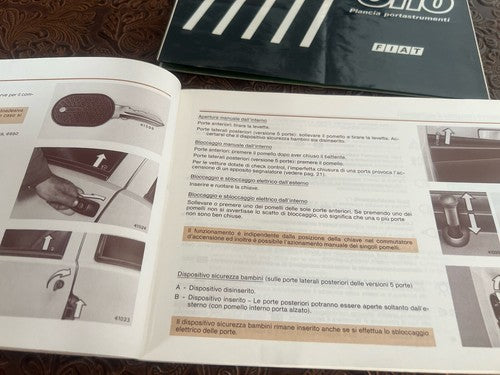 Fiat Uno 45-45 S-ES-55-55S 70S Booklet Car Use Maintenance Original