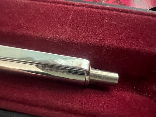 🔴 PAPERMATE penna sfera nera cromata scrive con scatola vintage mai usata