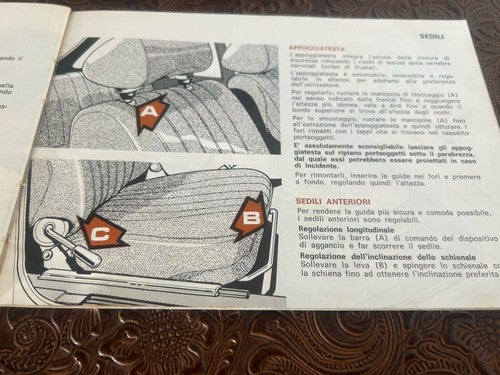 Chrysler Simca Horizon Booklet Car Use Maintenance Italian Original