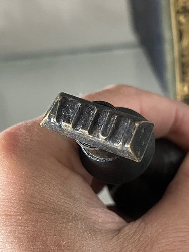 🔴 Timbro ceralacca NULLA di legno -metallo vintage anche inchiostro