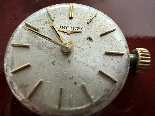 Longines Mouvement Montre Calibre 410 De Examen Mouvement + Couronne
