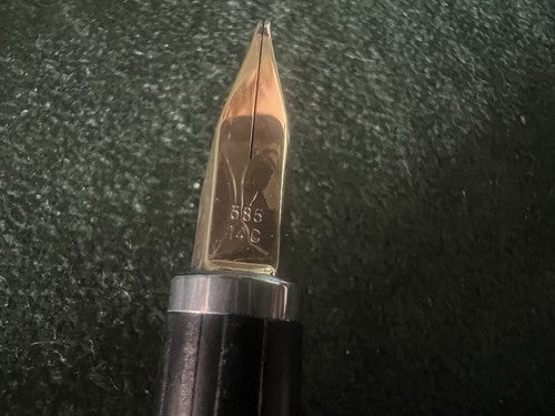 🔴 PELIKAN P380 Chrom-Füllfederhalter mit 14-Karat-Goldfeder, Vintage-Garantie 90 