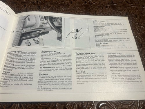 Renault 5 Alpine Anleitung Auto Nutzung und Haltung Gordini Original 4 Stücke 