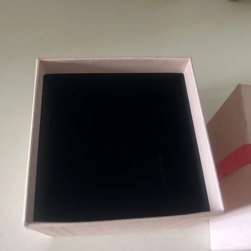 🔴 STROILI Ringbox, Ohrringe, Anhänger, Charms mit rosa Schleife 