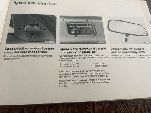 Audi 80 Booklet Car Use Maintenance Italian Original Vintage