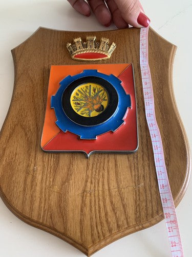 🔴 MILITARY CREST wooden shield 3 Cerimant Maintenance Supply Center 