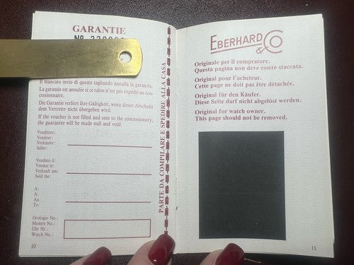 🔴 EBERHARD box scatola orologio Offshore 558 cofanetto astuccio garanzia