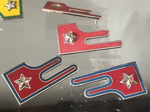 🔴 Alamari ESERCITO ITALIANO MILITARI metallo e smalti mostrine 13 PEZZI vintage