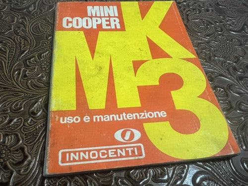 Mini Cooper MK3 Booklet Car Use and Maintenance Vintage Original