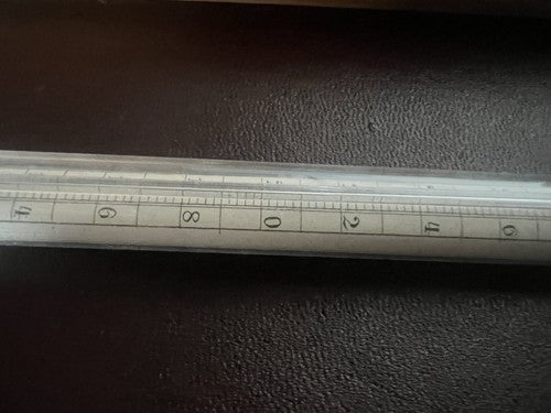 🔴 CENTIGRADE großes Glasampullenthermometer aus den 50er Jahren mit Holzkasten 