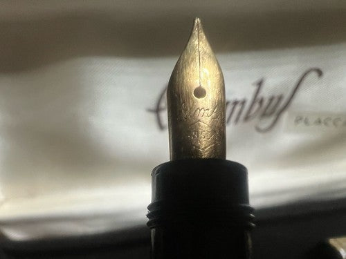 🔴 COLUMBUS penna stilografica retrattile pennino ORO 14KT funziona vintage