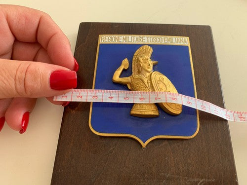 🔴 CREST MILITARE scudo legno Regione Militare Tosco Emiliana