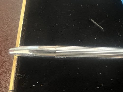 🔴 WATERMAN penna sfera Lady cromata millerighe con scatola vintage