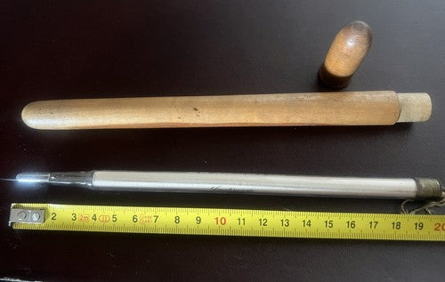 🔴 CENTIGRADE großes Glasampullenthermometer aus den 50er Jahren mit Holzkasten 