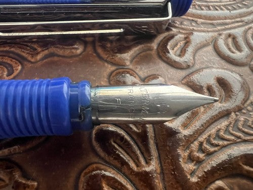 Waterman Pen Fountain Pen Seduction Chrome Piping Blue Cartridge A Marking