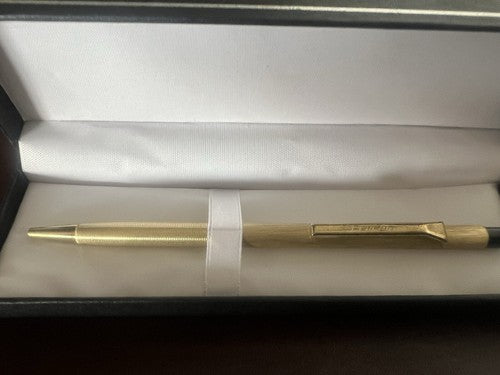 Pelikan Stylo-Plume Sphère Corps Et Bouton Automatique Métal Doré Écrit Rétro 