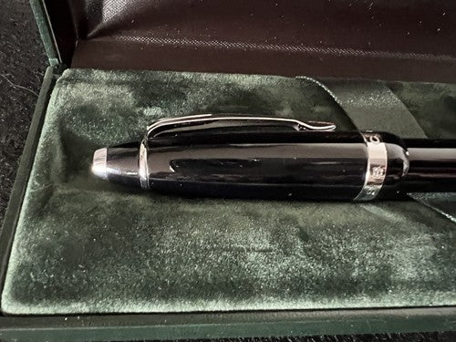 🔴 CROSS penna stilografica Townsend lacca nera a cartuccia scrive con scatola
