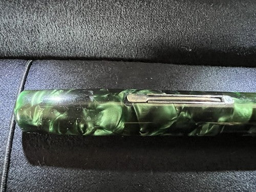 🔴 WATERMAN'S penna stilografica leva celluloide IDEAL pennino ORO 14 KT vintage