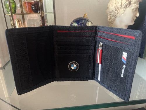 🔴 BMW portafoglio unisex MOTORSPORT ITALIA nero e rosso da collezione vintage