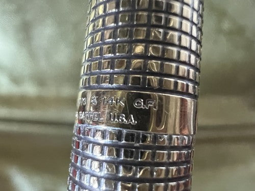 Parker 75 Stylo-Plume Stylo à Plume Argent Solide Sonnet Plaqué Or 