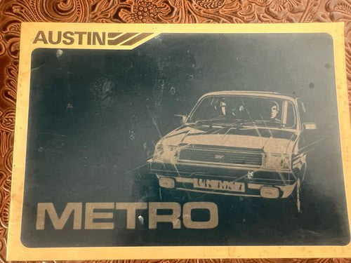 Austin Metro Booklet Car Use Maintenance Italian Original Vintage