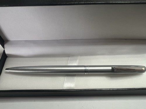🔴 SHEAFFER penna a sfera cromata satinata profili lucidi clip a scatto vintage