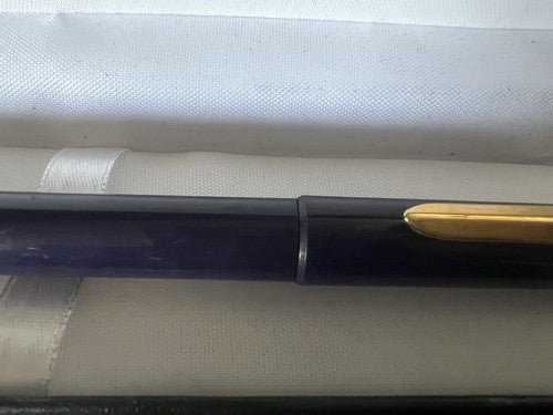 🔴 PELIKAN penna stilografica blu bordeux a cartuccia pennino dorato F vintage