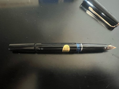🔴 KAWECO penna stilografica 500F nera pistone oblò azzurro vintage 1970 SCRIVE