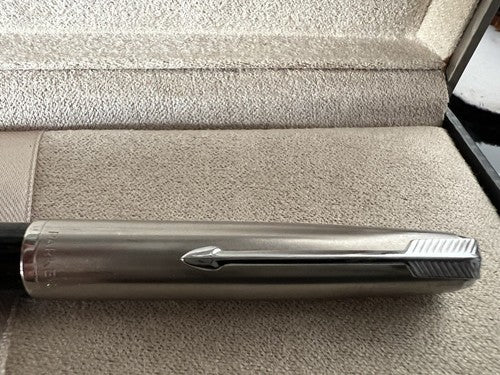 Parker 51 Crayon Mécanique Bijou Noir Chrome Conique Crayon Vintage