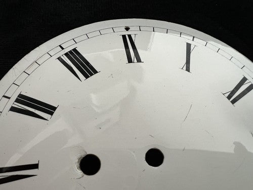 🔴 QUADRANTE orologio pendolo muro parete smaltato numeri romani vintage