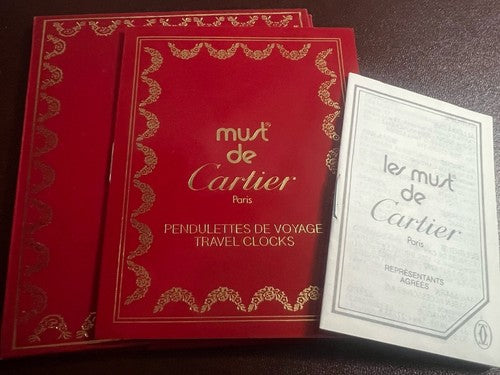 🔴 CARTIER istruzioni pendulette da viaggio con libretto e centri di assistenza