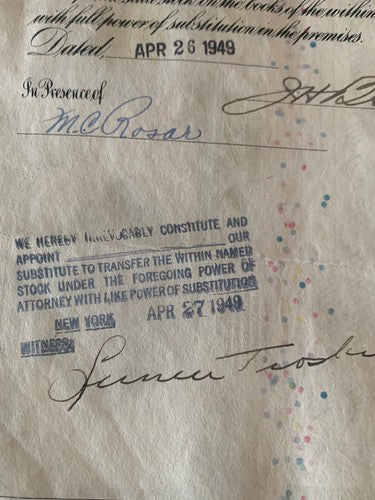 Antique Titre, Action 8 Actions New York City Coty Inc, Wilmington Trust 1948 