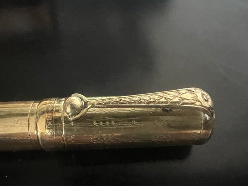 🔴 EUROPA Einziehbarer Füllfederhalter mit 14-Karat-Goldfeder, Vintage-B-Feder 