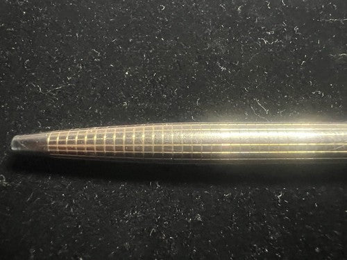 Goldring Stylo-Plume Sphère Laque Carreaux Profils Or Écrit Allemagne Vintage