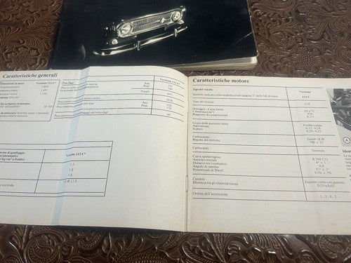 Renault 4 Livret Voiture Utilisation Entretien Langue Italien Original Cru 69