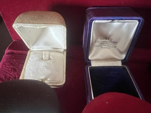 Boîtes Anneau Cas Münzetuis Münzetui Cas Bijou Lot 9 Pièces Vintage 