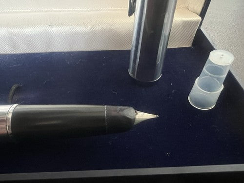 Auretta Stylo-Plume Stylo à Plume par Aurora Chrome Avec Cartouches Vintage
