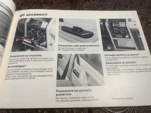 🔴 RENAULT 5 ORIGINAL Oldtimer-Bedienungsanleitung, 2. Auflage, ITA 