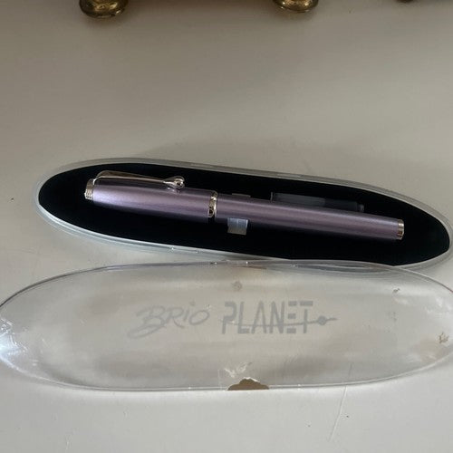 🔴 BRIO PLANET penna stilografica con astuccio, scrive perfettamente, vintage