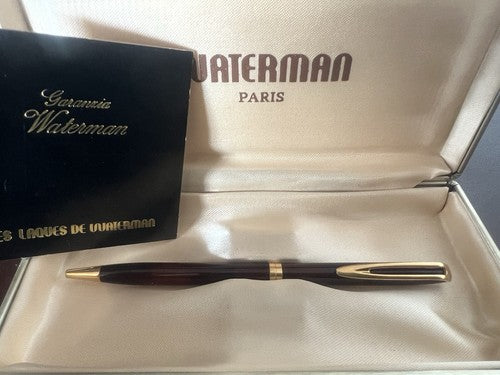 🔴 WATERMAN penna sfera lacca marmorizzata Emisphere francese nuova MAI USATA