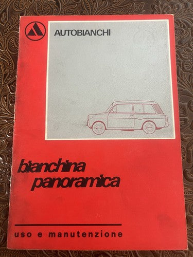 Autobianchi Bianchina Panoramica Booklet Car Use Maintenance Original