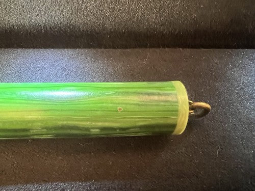 🔴 WATERSON penna stilografica celluloide verde a leva funziona e SCRIVE vintage