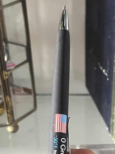 🔴 FISCHER Spacetec penna sfera nera meccanismo a pulsante scrive, vintage