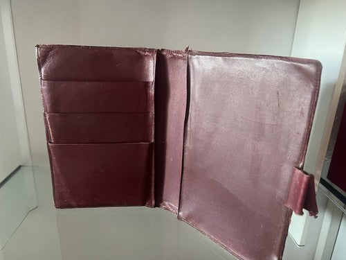 Cartier Amène Agenda Monogrammè Porte-Documents Cuir Bordeaux Vintage