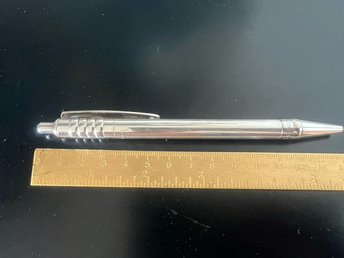 Giulia Schmid Stylo-Plume Sphère Argent 925 Massif Bouton Automatique Écrit
