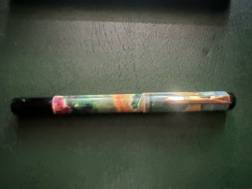 🔴 PELIKAN multicolored cartridge fountain pen writes vintage 1980s 