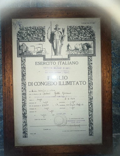 🔴 ITALIAN ARMY unlimited leave with stamps and signatures 1959 ORIGINAL picture 