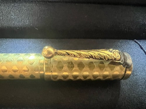 UHLMANN'S Eternal Stylo-Plume Stylo à Plume Rétractable Plaqué Or Marche Vieux