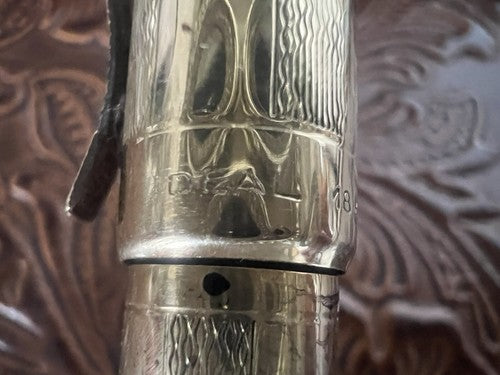 🔴 IDEAL penna stilografica retrattile pennino ORO 14KT funziona vintage B